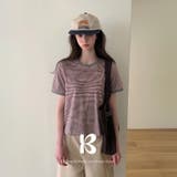 RED | ロミ ストライプ半袖Tシャツ DS26040 | BEIDELLI