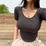 スリムグラマーUネック半袖Tシャツ ts1278 | BEIDELLI | 詳細画像10