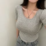 スリムグラマーUネック半袖Tシャツ ts1278 | BEIDELLI | 詳細画像22