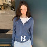 BLUE | ソーダ サマーリブニットジップパーカー DG26609 | BEIDELLI