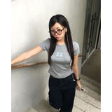 MELANGE | タイニー、リブレタリング半袖Tシャツ ts1417 | BEIDELLI