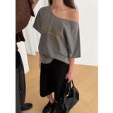 CHARCOAL | ウィット ピグメントワンオフショルTシャツ GZ26312 | BEIDELLI
