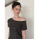 フォーカス オフショルグリッターTシャツ DS26129 | BEIDELLI | 詳細画像1