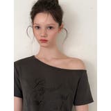 フォーカス オフショルグリッターTシャツ DS26129 | BEIDELLI | 詳細画像8
