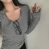 クッキー、ストライプフィンガーホールTシャツ ts1384 | BEIDELLI | 詳細画像3 