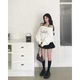 カリー、オフショルダーレタリングスウェット ts1437 | BEIDELLI | 詳細画像10 