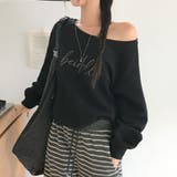 カリー、オフショルダーレタリングスウェット ts1437 | BEIDELLI | 詳細画像5 