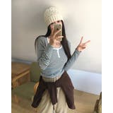 配色ヘンリーネック ストライプTシャツ ts1451 | BEIDELLI | 詳細画像6 