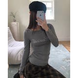 GRAY | ダブルアップ ボートネック長袖Tシャツ DS26074 | BEIDELLI
