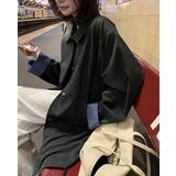 NAVY | ドヴ チェック配色 トレンチコート ct1064 | BEIDELLI