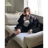 BLACK | マイル、半ハイネックチェック配色ブルゾン jk1162 | BEIDELLI