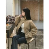 マイル、半ハイネックチェック配色ブルゾン jk1162 | BEIDELLI | 詳細画像6