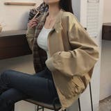 マイル、半ハイネックチェック配色ブルゾン jk1162 | BEIDELLI | 詳細画像7