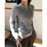 Gray | ヘブン ポロカラーリブニット DS26207 | BEIDELLI