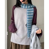 PURPLE | テニ ラグラン配色長袖Tシャツ GZ26323 | BEIDELLI