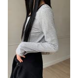 ウィドゥン ストライプUネック長袖Tシャツ DS26237 | BEIDELLI | 詳細画像7