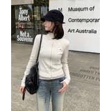 IVORY | スリット リブ長袖ジップアップ DS26030 | BEIDELLI