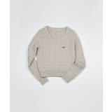 BEIGE | ハイドゥン ケーブルVネックニット DG26636 | BEIDELLI