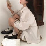 アロ、ストライプオーバーフィットシャツ bs1190 | BEIDELLI | 詳細画像11 