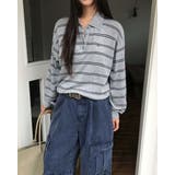 ダブルストライプ襟付きニット nt1309 | BEIDELLI | 詳細画像3 