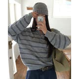 ダブルストライプ襟付きニット nt1309 | BEIDELLI | 詳細画像5 