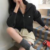 ペンダント付き、ケーブルニットジップアップ jp1177 | BEIDELLI | 詳細画像8 