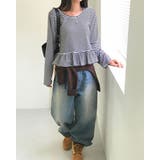 ウーブ、ボーダーフリル長袖Tシャツ ts1436 | BEIDELLI | 詳細画像8 