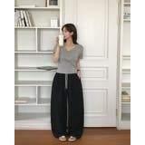 ドット、ピンタックワイドパンツ pt1466 | BEIDELLI | 詳細画像8 