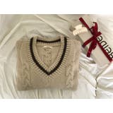 バゲット ケーブル オーバーフィット Vネック ニット nt1310 | BEIDELLI | 詳細画像9 