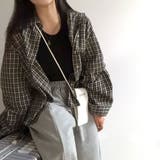 カジュアルオーバーフィットチェックシャツ bs1161 | BEIDELLI | 詳細画像7 