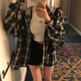 フード付き、ルーズフィットチェックシャツ bs1188 | BEIDELLI | 詳細画像12 