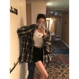 フード付き、ルーズフィットチェックシャツ bs1188 | BEIDELLI | 詳細画像10 