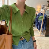 ビビッド、カラーネックリブニットカーディガン cd1245 | BEIDELLI | 詳細画像2