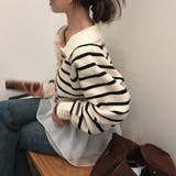 エル、ストライプニットカーディガン cd1259 | BEIDELLI | 詳細画像3 