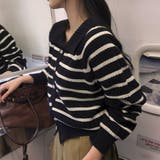 エル、ストライプニットカーディガン cd1259 | BEIDELLI | 詳細画像7 