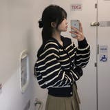 エル、ストライプニットカーディガン cd1259 | BEIDELLI | 詳細画像8 