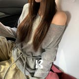 GRAY | ヌア シースルー腰紐ニット nt1320 | BEIDELLI