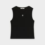 ブラック | NEW_リブクロップド刺繍キャミソール ts1439 | BEIDELLI