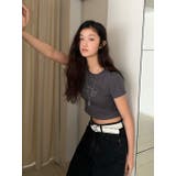 チャコール | キコ キュービック半袖Tシャツ ts1516 | BEIDELLI