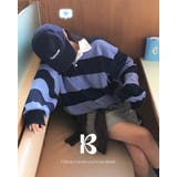 ブルー | クミ、ボーダーカラートレーナー ts1453 | BEIDELLI