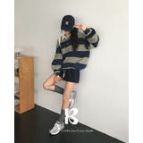 カーキ | クミ、ボーダーカラートレーナー ts1453 | BEIDELLI