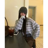 スカイ ブルー | ダブルストライプ襟付きニット nt1309 | BEIDELLI