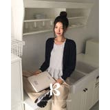 グレー | ウーブ、ボーダーフリル長袖Tシャツ ts1436 | BEIDELLI