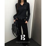 ブラック | トゥイーティー フリルカラードットロングスリーブTシャツ ts1448 | BEIDELLI