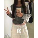 グレー | クラウド、フリル ドットカーディガン cd1276 | BEIDELLI