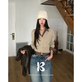 ベージュ | ベール ブイネックニットカーディガン cd1286 | BEIDELLI