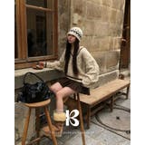 ベージュ | バゲット ケーブル オーバーフィット Vネック ニット nt1310 | BEIDELLI