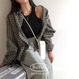 ブラック | カジュアルオーバーフィットチェックシャツ bs1161 | BEIDELLI