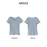 リブカットソー 透けにくい 半袖Vネックトップス Tシャツ | Rvate | 詳細画像12 