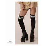 ブラック | グッズ ニーハイソックス スリーライン | bombshell